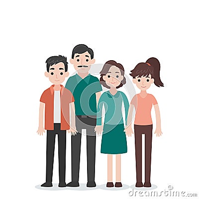 Set of People Character Family concept Vector Illustration