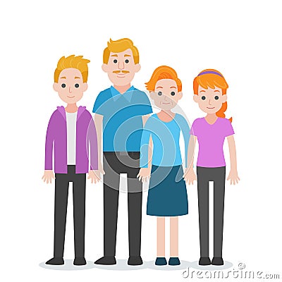 Set of People Character Family concept Vector Illustration