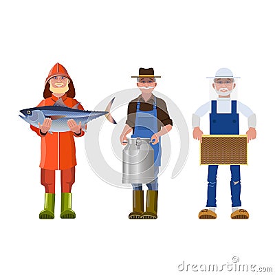 Set of people of different professions Vector Illustration