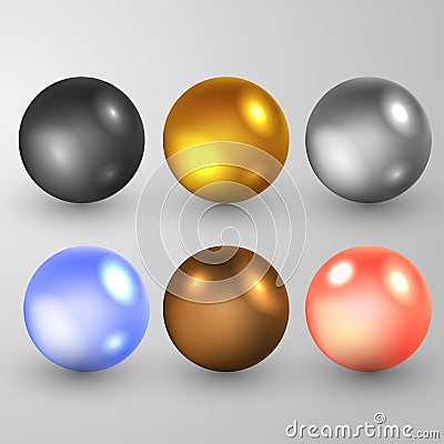 Set of perls. Vector illustration. EPS 10 Vector Illustration