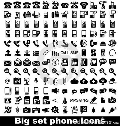 Set phone icon Vector Illustration