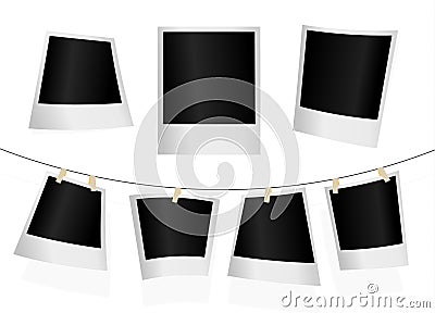 Set of photographs. Vector Illustration