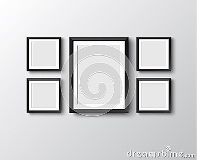 Set of picture frames Vector Illustration