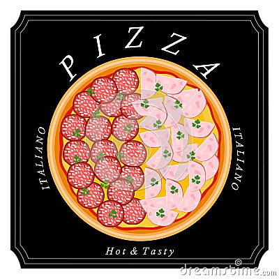 The set pizza Vector Illustration