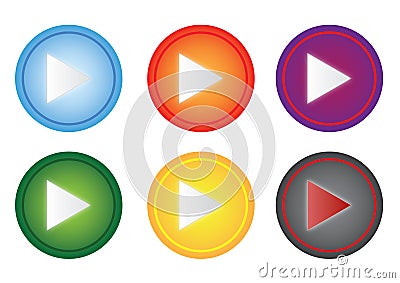 A set of play button Stock Photo