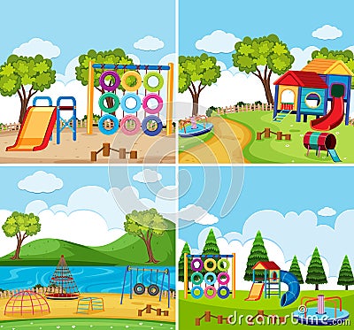 A set of playground Vector Illustration