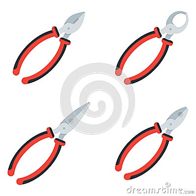 Set of pliers Vector Illustration