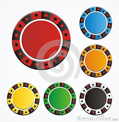 Set of poker chip Stock Photo