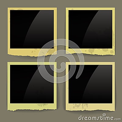 Set of polaroid photos Vector Illustration