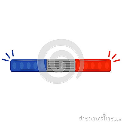 A set of police flashing lights, vector. Red and blue ambulance sirens. Emergency Badges Vector Illustration