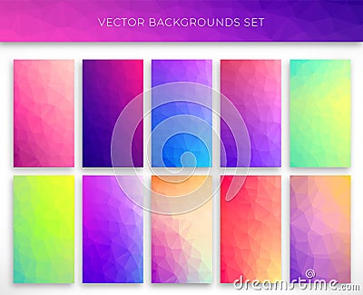 Set polygonal backgrounds Vector Illustration