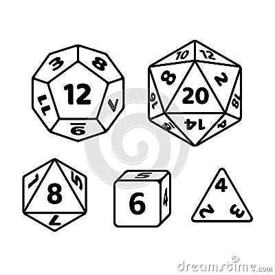 Game dice set Vector Illustration