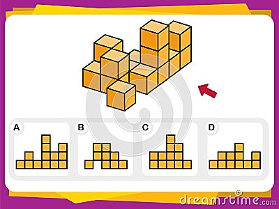 Practice Questions Worksheet for Education and IQ Test Vector Illustration