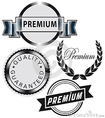 Set of premium labels Vector Illustration
