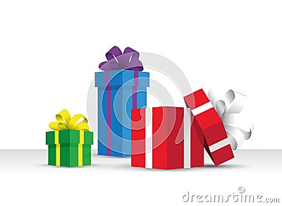 Set of presents Vector Illustration