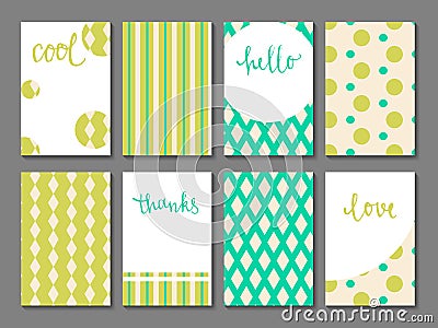 Set of printable journaling cards Vector Illustration