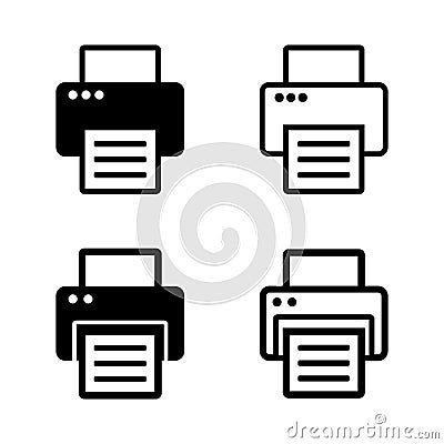 set of printers Vector Illustration