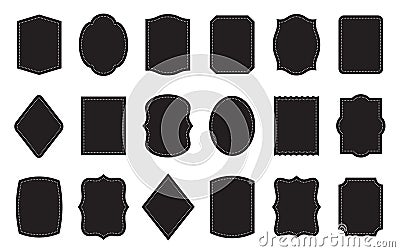 Set of product label templates. Different shapes Vector Illustration