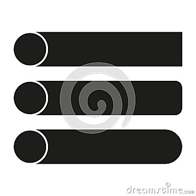 Set of progress loading bars. Interface preloaders. Buffer indicators. Vector illustration. EPS 10. Vector Illustration