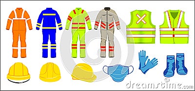 Protective construction wear Vector Illustration