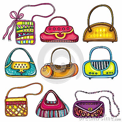 Set of purses Vector Illustration