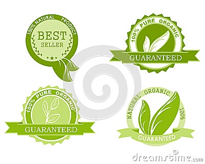 Set of quality guarantee icons Vector Illustration