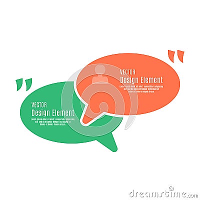 Set Of Quotation Mark Speech Bubbles. Quote sign icon. Vector Illustration