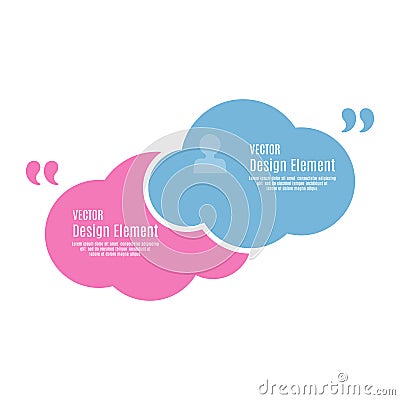 Set Of Quotation Mark Speech Bubbles. Quote sign icon. Vector Illustration