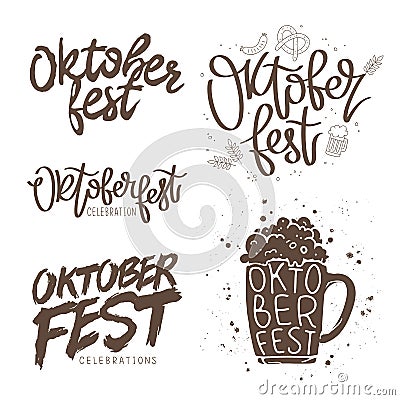 Set quotes for Oktoberfest Vector Illustration