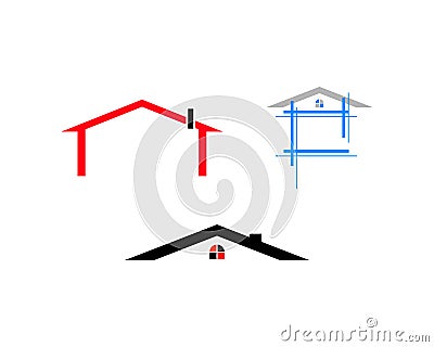 Set of Real Estate vector logo design template, House abstract concept icon Vector Illustration
