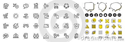 Set of Recovery data, Quick tips and Feather signature line icons for web app. Pictogram icon Vector Stock Photo