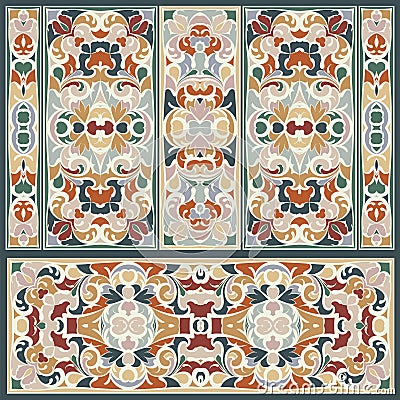 Set of rectangular patterns Vector Illustration