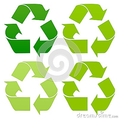 Set of recycle icons Stock Photo