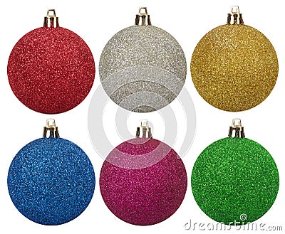 Glitter spheres with metallic effect. Sparkle decorative template Stock Photo