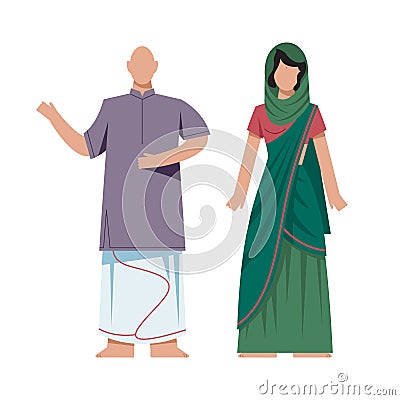 Set of religion people wearing specific uniform. religious figure Vector Illustration