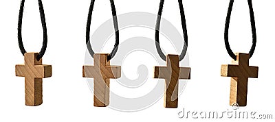 Set of religious crosses in various views Stock Photo