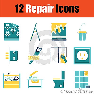 Set of repair icons Vector Illustration