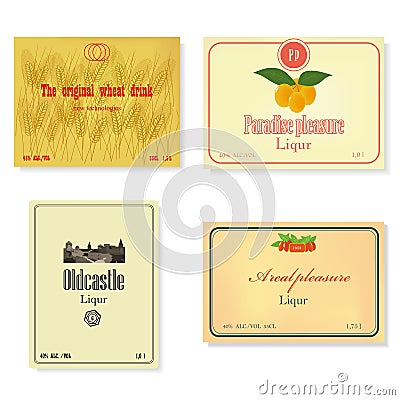 Set of a retro of labels. Vector Illustration