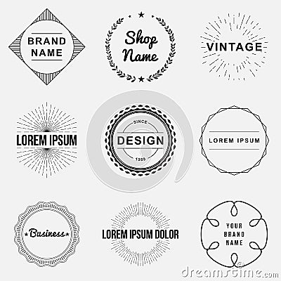 Set of retro vintage badges and label logo graphics Vector Illustration