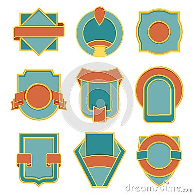 Set of retro vintage badges. Vector badge flat modern style illustration. Logo, emblem, label design Vector Illustration