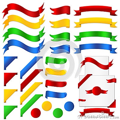 Set ribbon collection Stock Photo