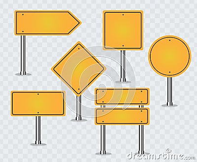 Set of road signs Stock Photo