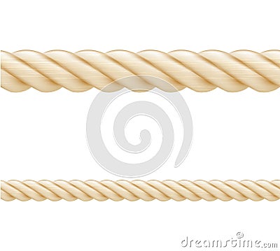 Set of ropes seamless elements Vector Illustration