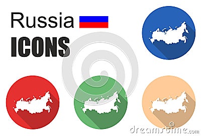 Set russia icons Stock Photo