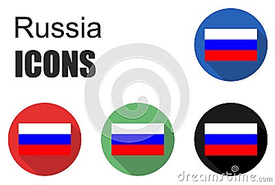 Set russia icons Vector Illustration