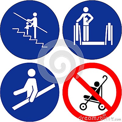 Set of safety symbols Vector Illustration