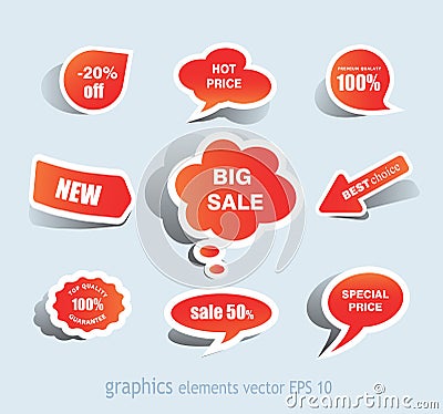 Set of sale banner Vector Illustration