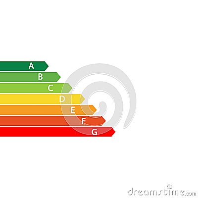 set of scales for measuring energy level. Energy efficiency concept. Vector illustration eps 10 Vector Illustration