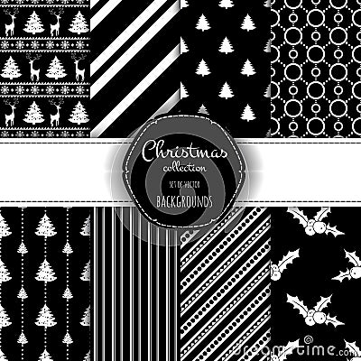 Set of seamless backgrounds. Vector Illustration