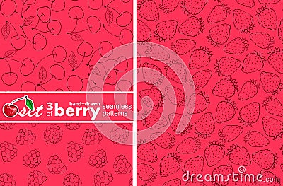 Berry patterns Vector Illustration